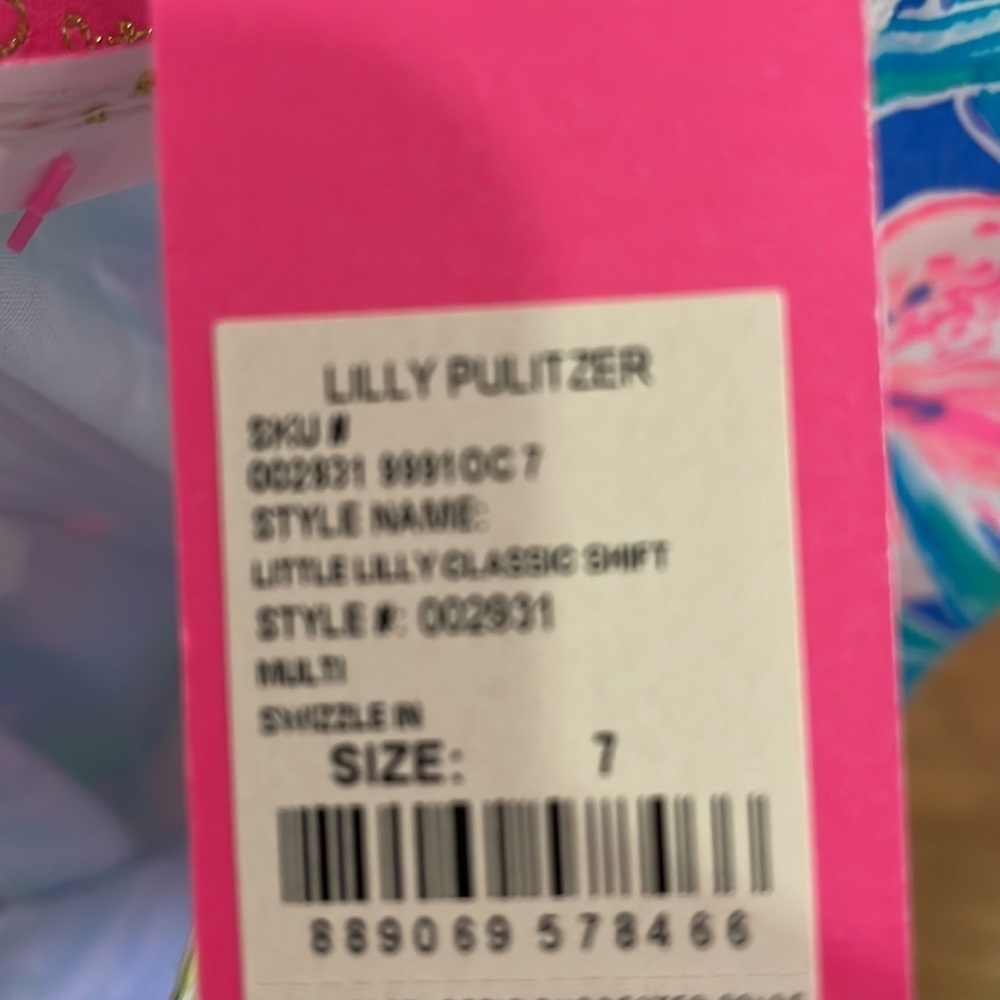 Lilly Pulitzer girls little Lilly classic shift dress Multi Swizzle sizes 7& 10 - Picture 9 of 12